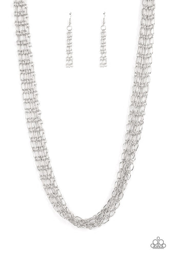 Dynamite Dynamo - Silver-Jewelry-Just Because Jewels, Paparazzi Accessories-Just Because Jewels
