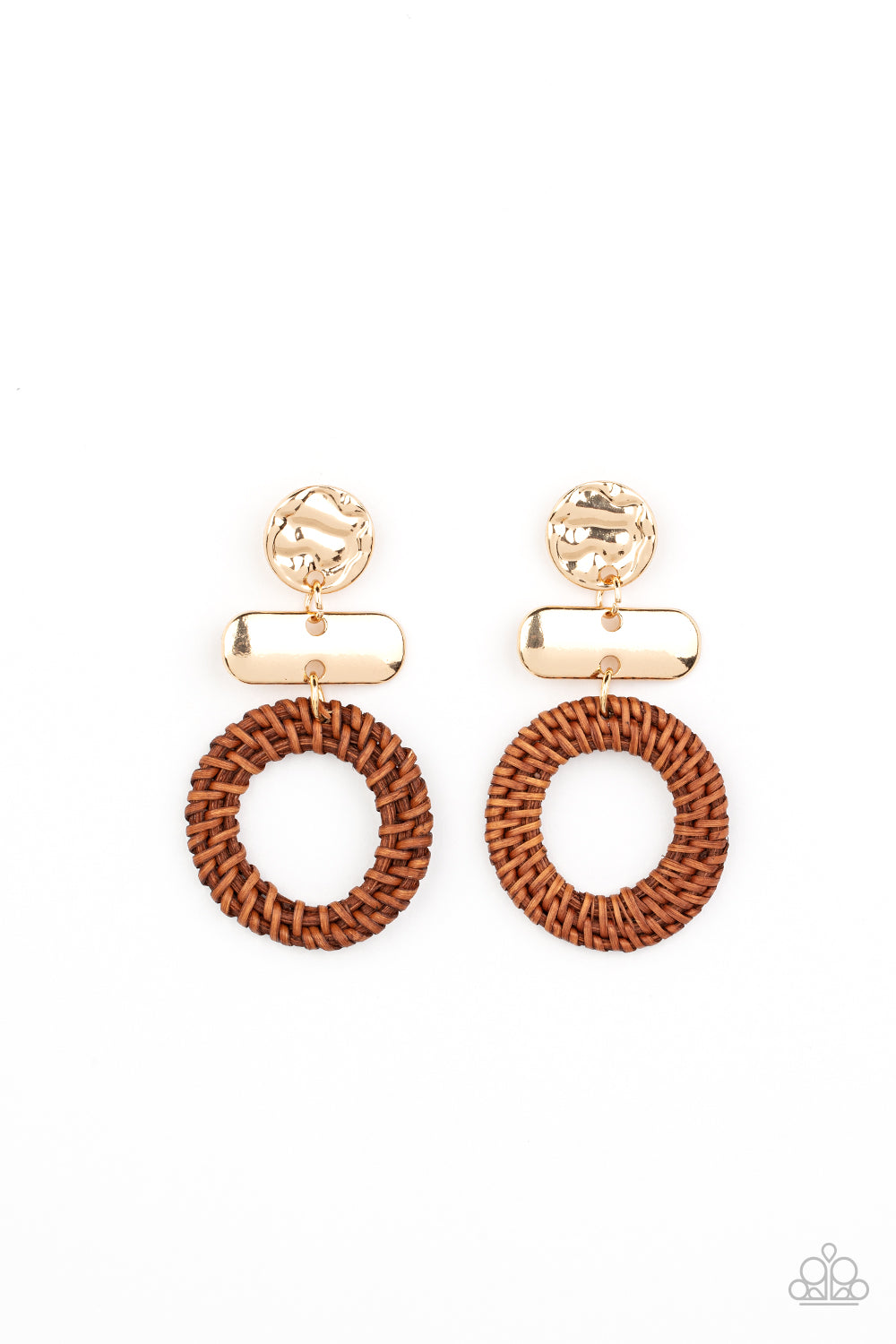 Woven Whimsicality - Gold-Jewelry-Paparazzi Accessories-Just Because Jewels