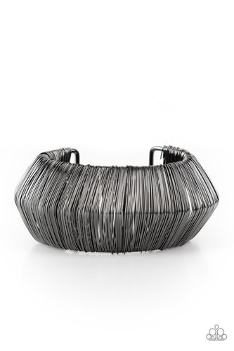 Wild About Wire - Black-Jewelry-Paparazzi Accessories, Just Because Jewels-Just Because Jewels