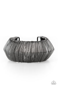 Wild About Wire - Black-Jewelry-Paparazzi Accessories, Just Because Jewels-Just Because Jewels