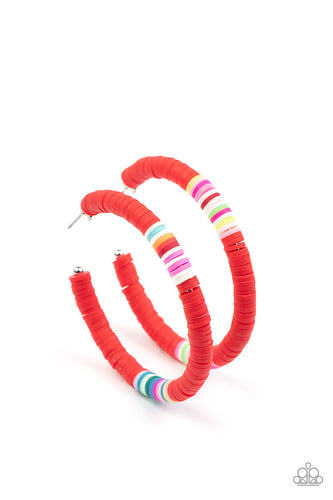 Colorfully Contagious - Red-Jewelry-Just Because Jewels, Paparazzi Accessories-Just Because Jewels