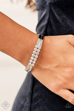 Load image into Gallery viewer, Doubled Down Dazzle - White-Jewelry-Just Because Jewels, Paparazzi Accessories-Just Because Jewels