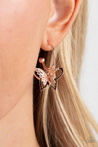 Butterfly Freestyle - Rose Gold-Jewelry-Just Because Jewels, Paparazzi Accessories-Just Because Jewels