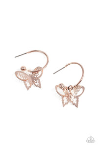 Butterfly Freestyle - Rose Gold-Jewelry-Just Because Jewels, Paparazzi Accessories-Just Because Jewels