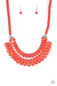 All Across the GLOBETROTTER - Red-Jewelry-Paparazzi Accessories, Just Because Jewels-Just Because Jewels