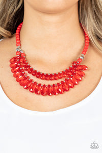 All Across the GLOBETROTTER - Red-Jewelry-Paparazzi Accessories, Just Because Jewels-Just Because Jewels
