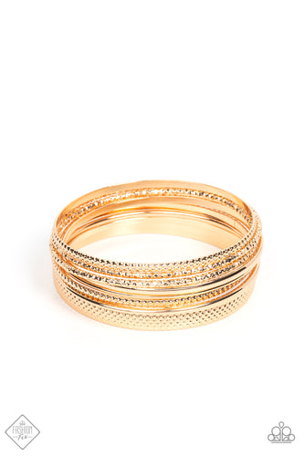 Circlet Circus - Gold-Jewelry-Just Because Jewels, Paparazzi Accessories-Just Because Jewels