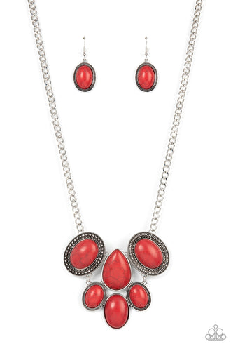 All-Natural Nostalgia - Red-Jewelry-Paparazzi Accessories, Just Because Jewels-Just Because Jewels