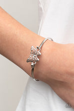 Load image into Gallery viewer, Did I FLUTTER? - Silver-Jewelry-Paparazzi Accessories-Just Because Jewels