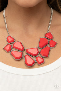 Double-DEFACED - Red-Jewelry-Paparazzi Accessories, Just Because Jewels-Just Because Jewels