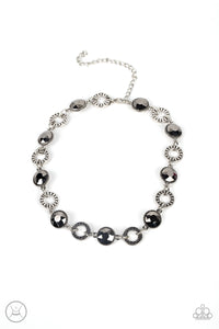Rhinestone Rollout - Silver-Jewelry-Just Because Jewels, Paparazzi Accessories-Just Because Jewels