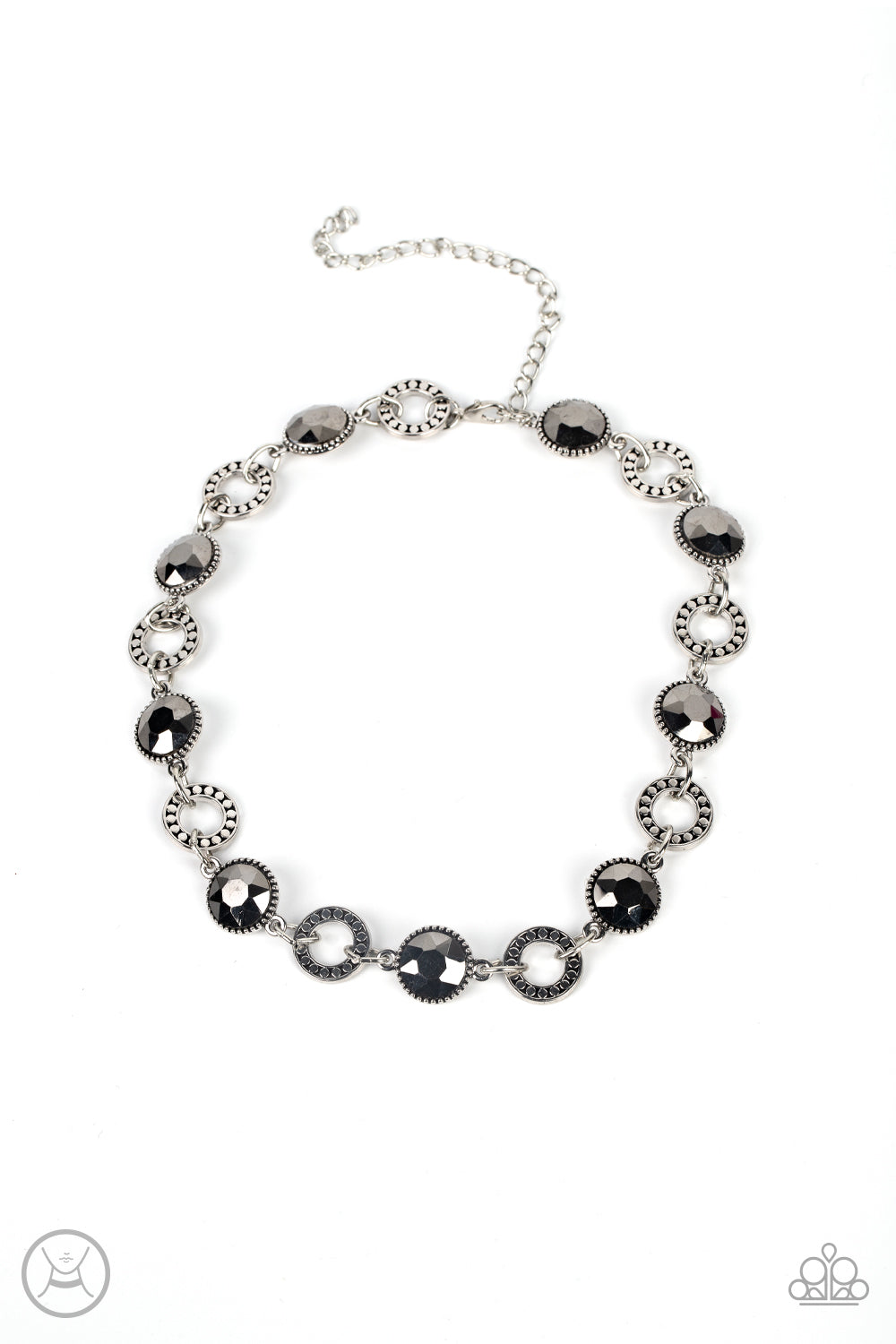Rhinestone Rollout - Silver-Jewelry-Just Because Jewels, Paparazzi Accessories-Just Because Jewels