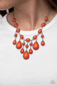 Mediterranean Mystery - Orange-Jewelry-Paparazzi Accessories, Just Because Jewels-Just Because Jewels