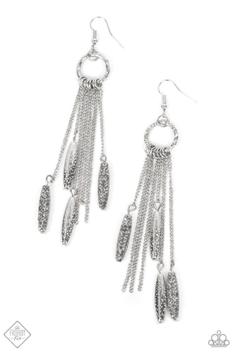 Thrifty Tassel - Silver-Jewelry-Just Because Jewels, Paparazzi Accessories-Just Because Jewels
