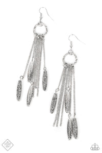 Thrifty Tassel - Silver-Jewelry-Just Because Jewels, Paparazzi Accessories-Just Because Jewels