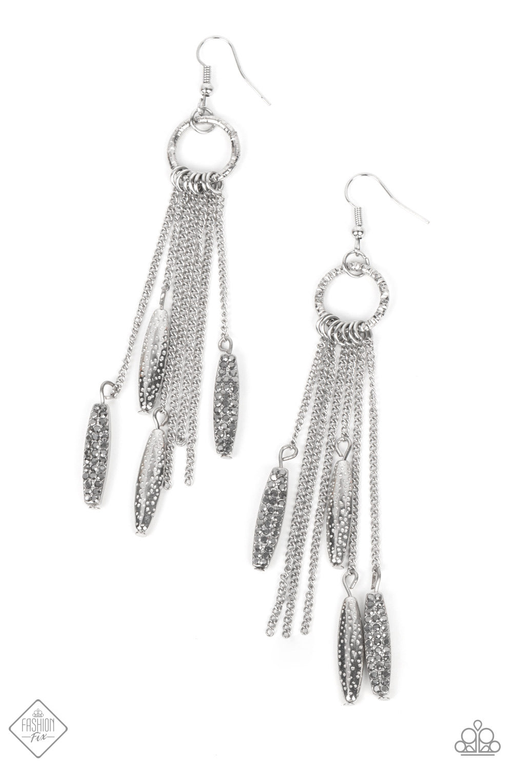Thrifty Tassel - Silver-Jewelry-Just Because Jewels, Paparazzi Accessories-Just Because Jewels