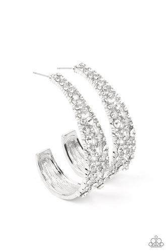 Cold as Ice - White-Jewelry-Paparazzi Accessories, Just Because Jewels-Just Because Jewels
