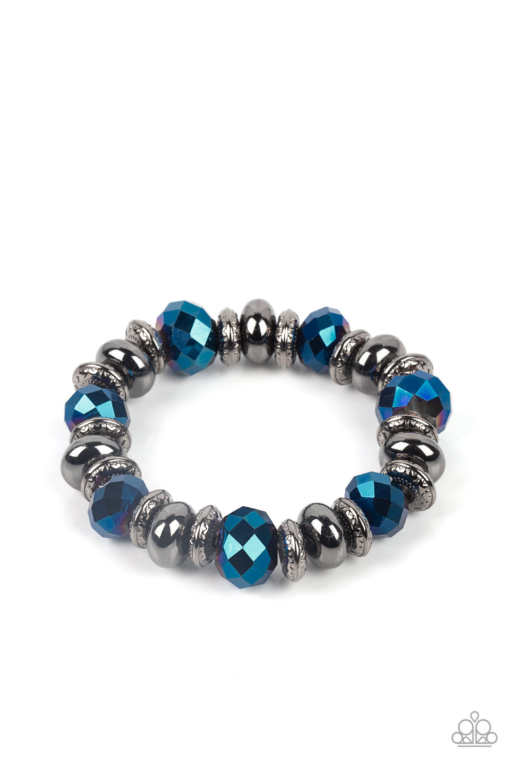 Power Pose - Blue-Jewelry-Paparazzi Accessories, Just Because Jewels-Just Because Jewels
