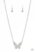 Load image into Gallery viewer, Baroque Butterfly - White-Jewelry-Paparazzi Accessories, Just Because Jewels-Just Because Jewels
