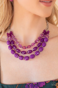 Tropical Hideaway - Purple-Jewelry-Paparazzi Accessories, Just Because Jewels-Just Because Jewels