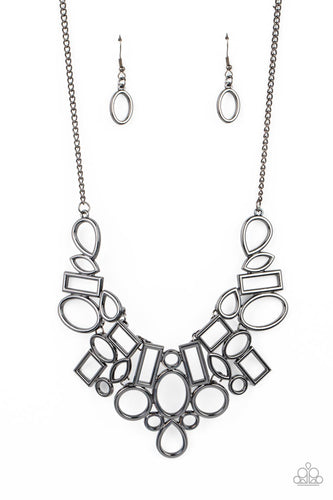 Geometric Grit - Black-Jewelry-Paparazzi Accessories, Just Because Jewels-Just Because Jewels