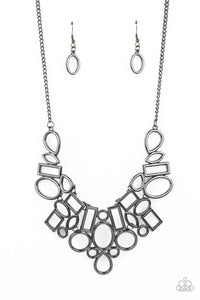 Geometric Grit - Black-Jewelry-Paparazzi Accessories, Just Because Jewels-Just Because Jewels