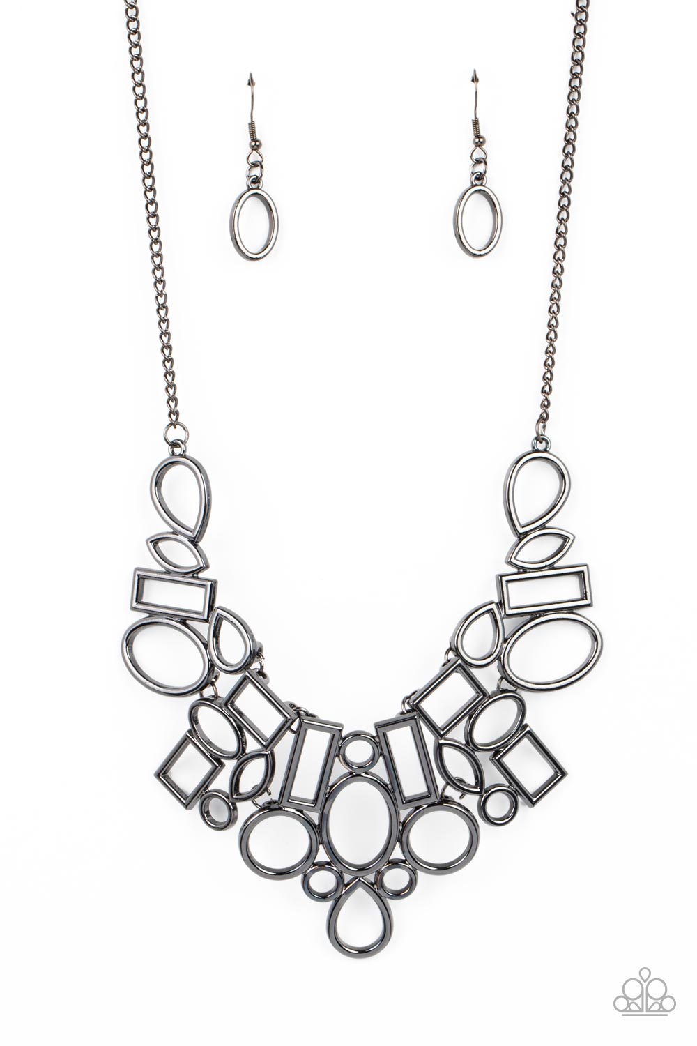 Geometric Grit - Black-Jewelry-Paparazzi Accessories, Just Because Jewels-Just Because Jewels