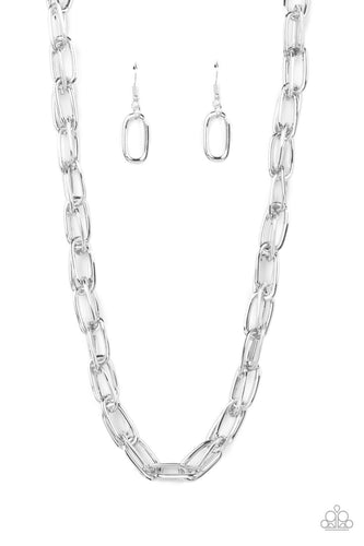 Tough Call - Silver-Jewelry-Paparazzi Accessories, Just Because Jewels-Just Because Jewels
