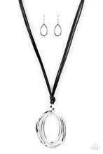 Load image into Gallery viewer, Long OVAL-due - Black-Jewelry-Just Because Jewels, Paparazzi Accessories-Just Because Jewels