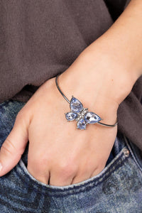 Butterfly Beatitude - Blue-Jewelry-Just Because Jewels, Paparazzi Accessories-Just Because Jewels
