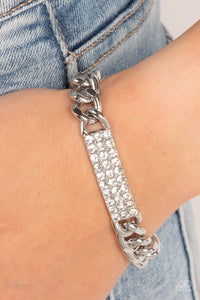 Icy Impact - White-Jewelry-Paparazzi Accessories, Just Because Jewels-Just Because Jewels