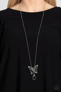 Badlands Butterfly - Blue-Jewelry-Paparazzi Accessories, Just Because Jewels-Just Because Jewels