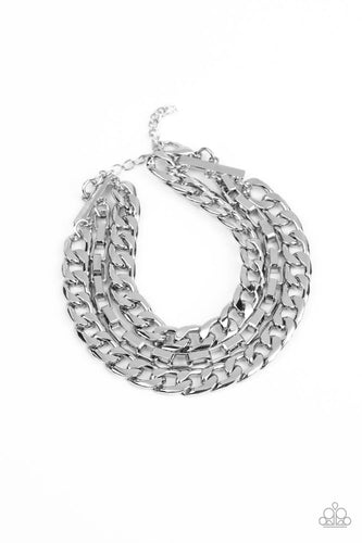 Heavy Duty - Silver-Jewelry-Paparazzi Accessories, Just Because Jewels-Just Because Jewels