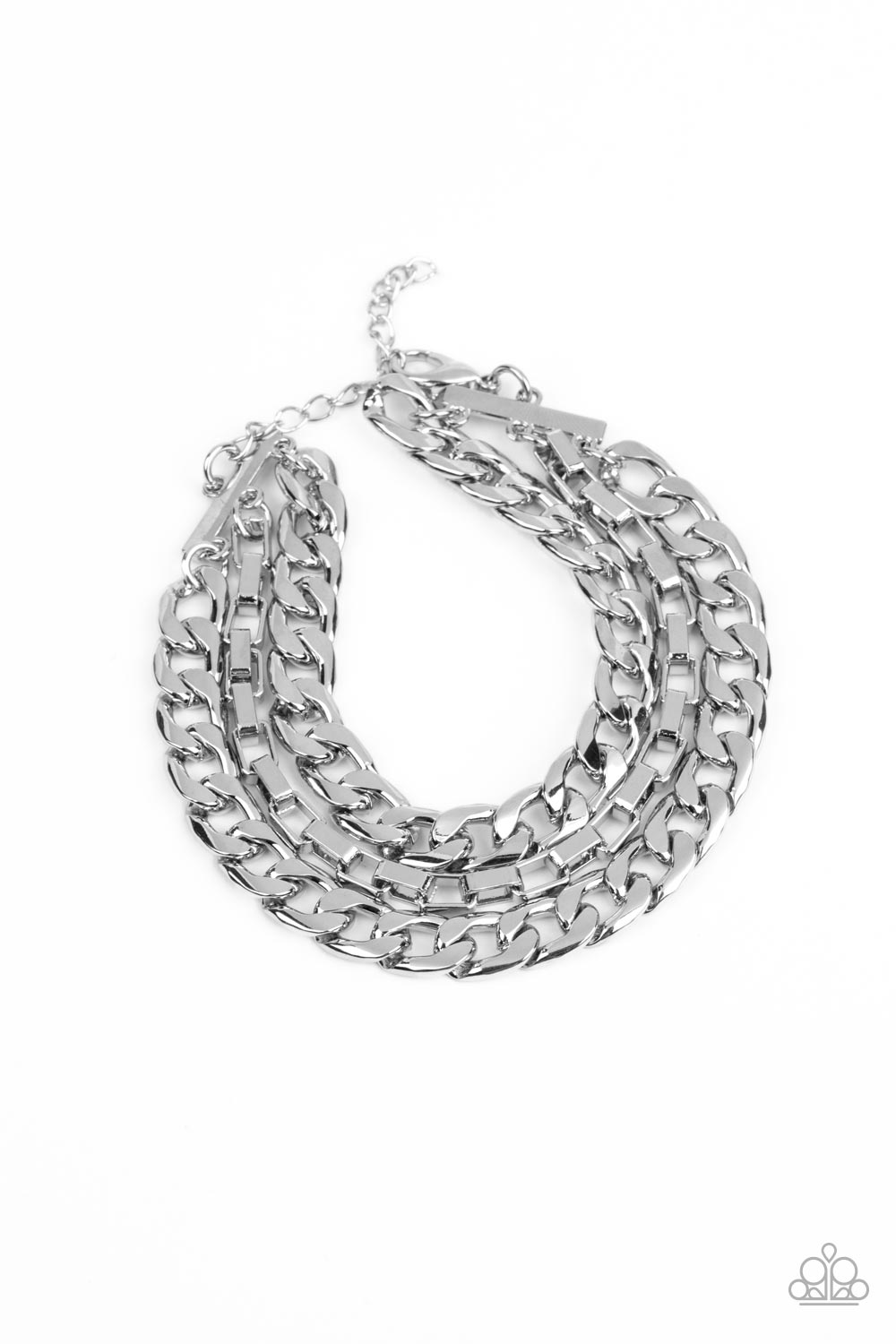 Heavy Duty - Silver-Jewelry-Paparazzi Accessories, Just Because Jewels-Just Because Jewels