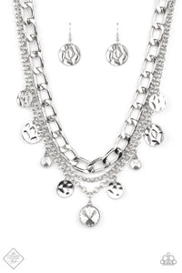 Industrial Noise - White-Jewelry-Paparazzi Accessories, Just Because Jewels-Just Because Jewels