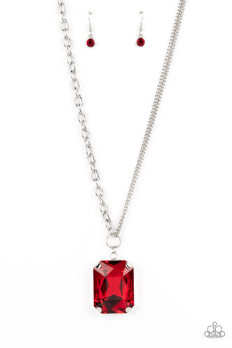 Instant Intimidation - Red-Jewelry-Paparazzi Accessories, Just Because Jewels-Just Because Jewels