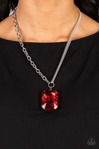 Instant Intimidation - Red-Jewelry-Paparazzi Accessories, Just Because Jewels-Just Because Jewels