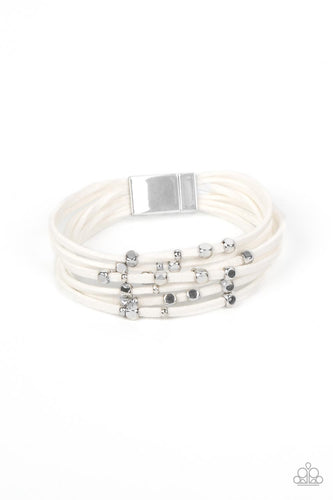 Clustered Constellations - White-Jewelry-Paparazzi Accessories, Just Because Jewels-Just Because Jewels
