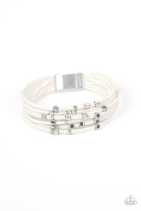 Clustered Constellations - White-Jewelry-Paparazzi Accessories, Just Because Jewels-Just Because Jewels