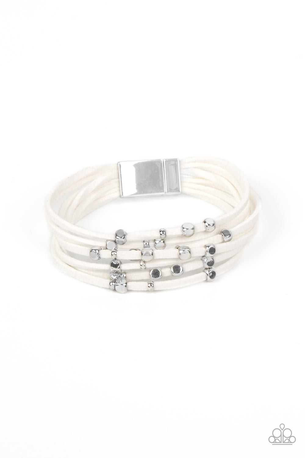 Clustered Constellations - White-Jewelry-Paparazzi Accessories, Just Because Jewels-Just Because Jewels