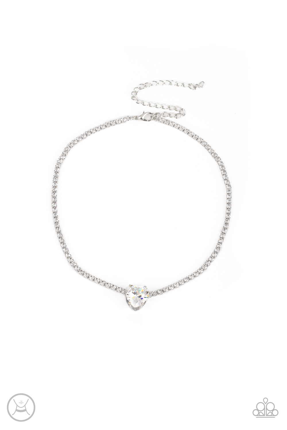 Flirty Fiancé - White-Jewelry-Paparazzi Accessories, Just Because Jewels-Just Because Jewels