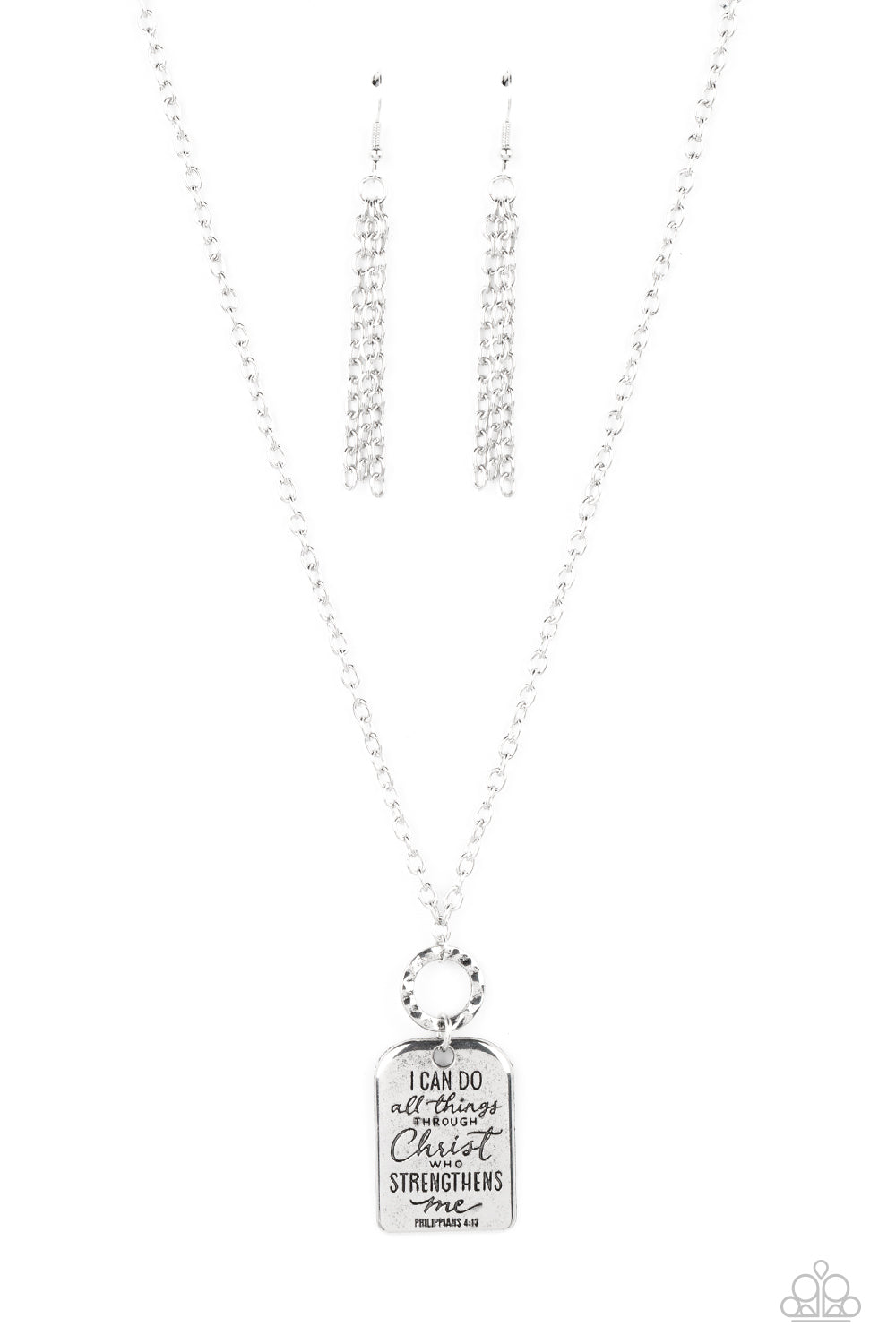 Persevering Philippians - Silver-Jewelry-Just Because Jewels, Paparazzi Accessories-Just Because Jewels