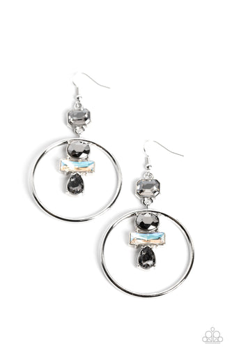 Geometric Glam - Silver-Jewelry-Paparazzi Accessories, Just Because Jewels-Just Because Jewels