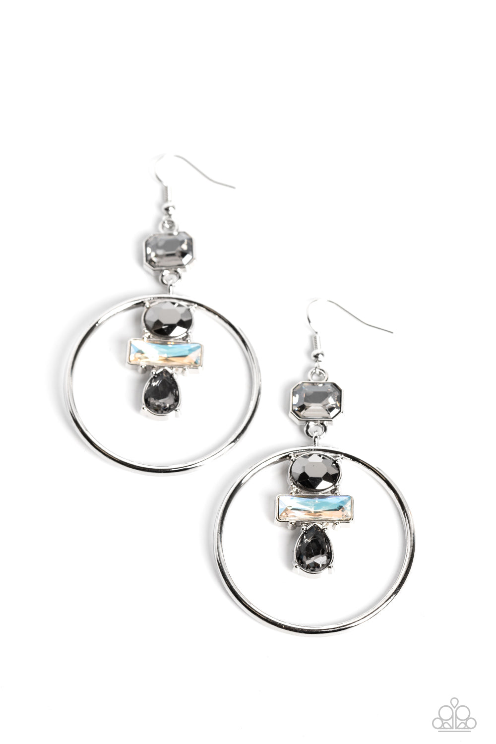 Geometric Glam - Silver-Jewelry-Paparazzi Accessories, Just Because Jewels-Just Because Jewels