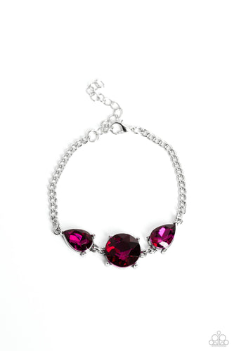 Twinkling Trio - Pink-Jewelry-Paparazzi Accessories, Just Because Jewels-Just Because Jewels
