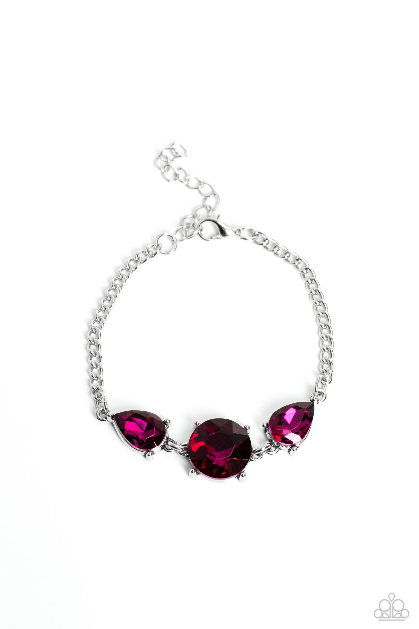 Twinkling Trio - Pink-Jewelry-Paparazzi Accessories, Just Because Jewels-Just Because Jewels
