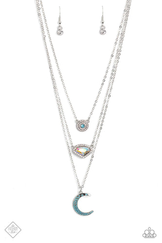 Lunar Lineup - Blue-Jewelry-Paparazzi Accessories, Just Because Jewels-Just Because Jewels