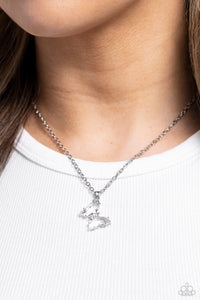 Butterfly Lullaby - White-Jewelry-Paparazzi Accessories, Just Because Jewels-Just Because Jewels