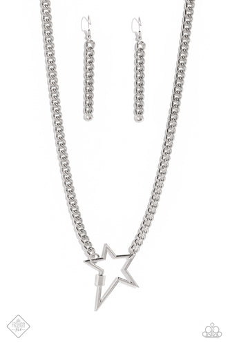 Playful Popstar - Silver-Paparazzi Accessories, Just Because Jewels-Just Because Jewels