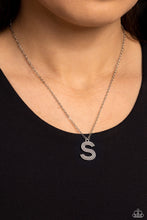 Load image into Gallery viewer, Leave Your Initials - Silver - S-Jewelry-Paparazzi Accessories, Just Because Jewels-Just Because Jewels